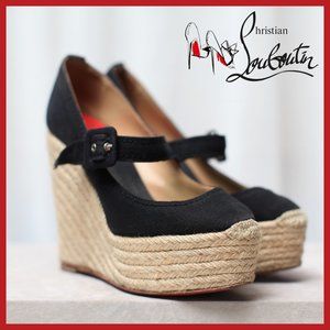 Christian Louboutin Mallorca Espadrille Wedges GUC